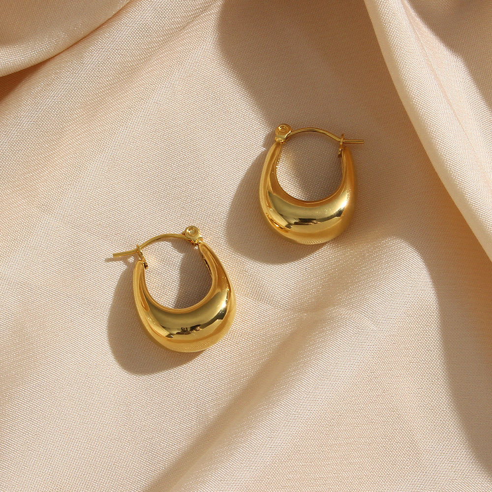 Evie Øreringe i Kredsform | 18k Guld