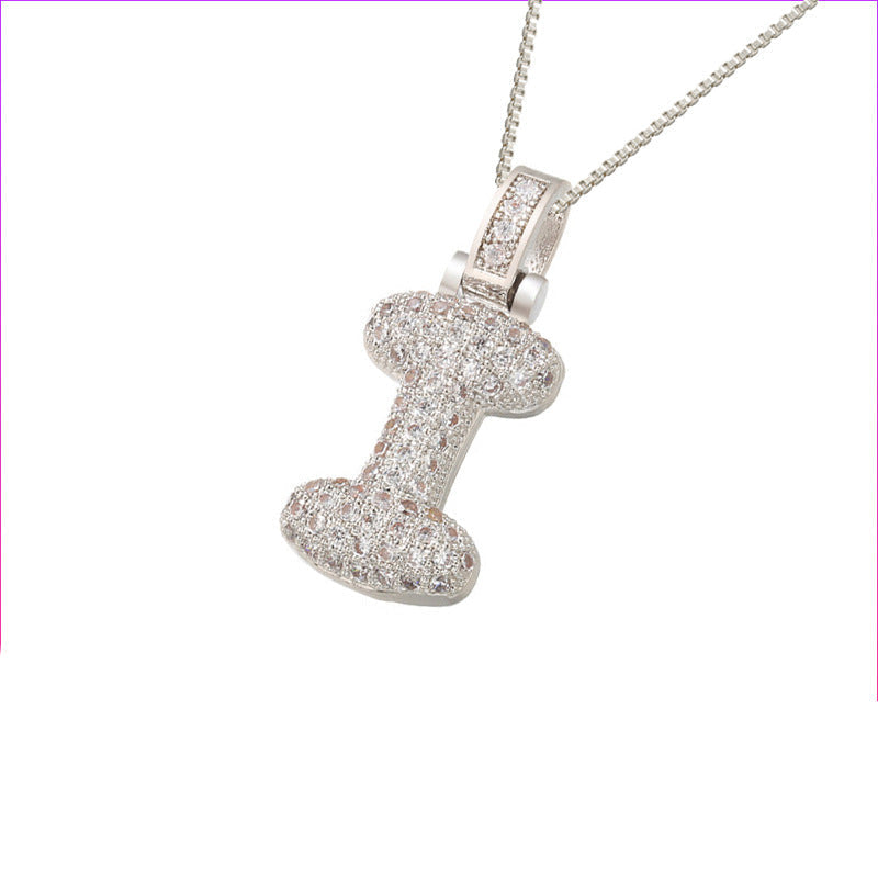 Pave Bubble Halskæde med Initialer | 18k Guld