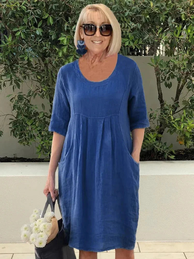 Renée | Midi-Kjole med Lommer