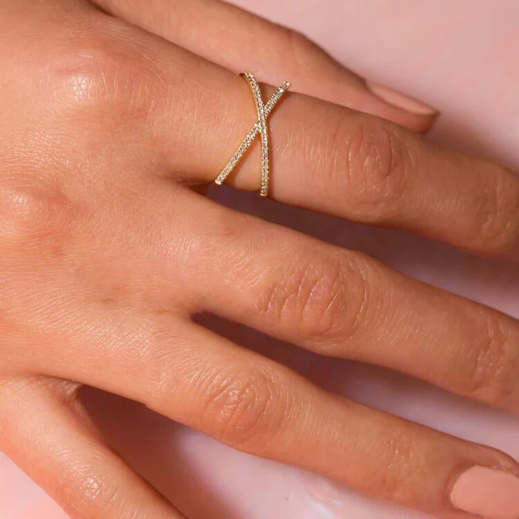 Korsring Nia Guld Diamant | 18k Guld