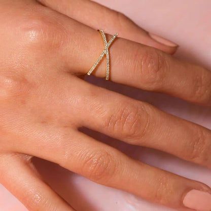 Korsring Nia Guld Diamant | 18k Guld