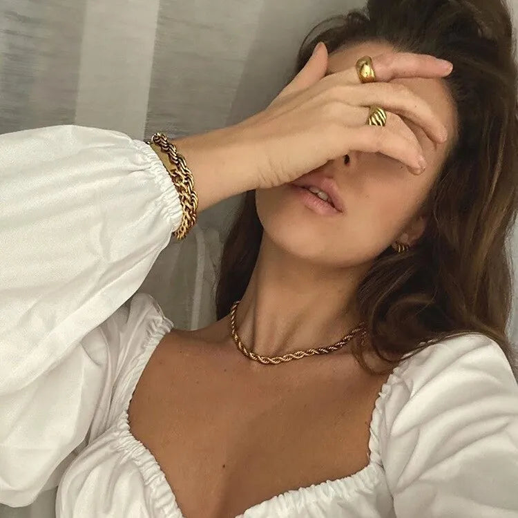 Snor Bianca Halskæde | 18k Guld