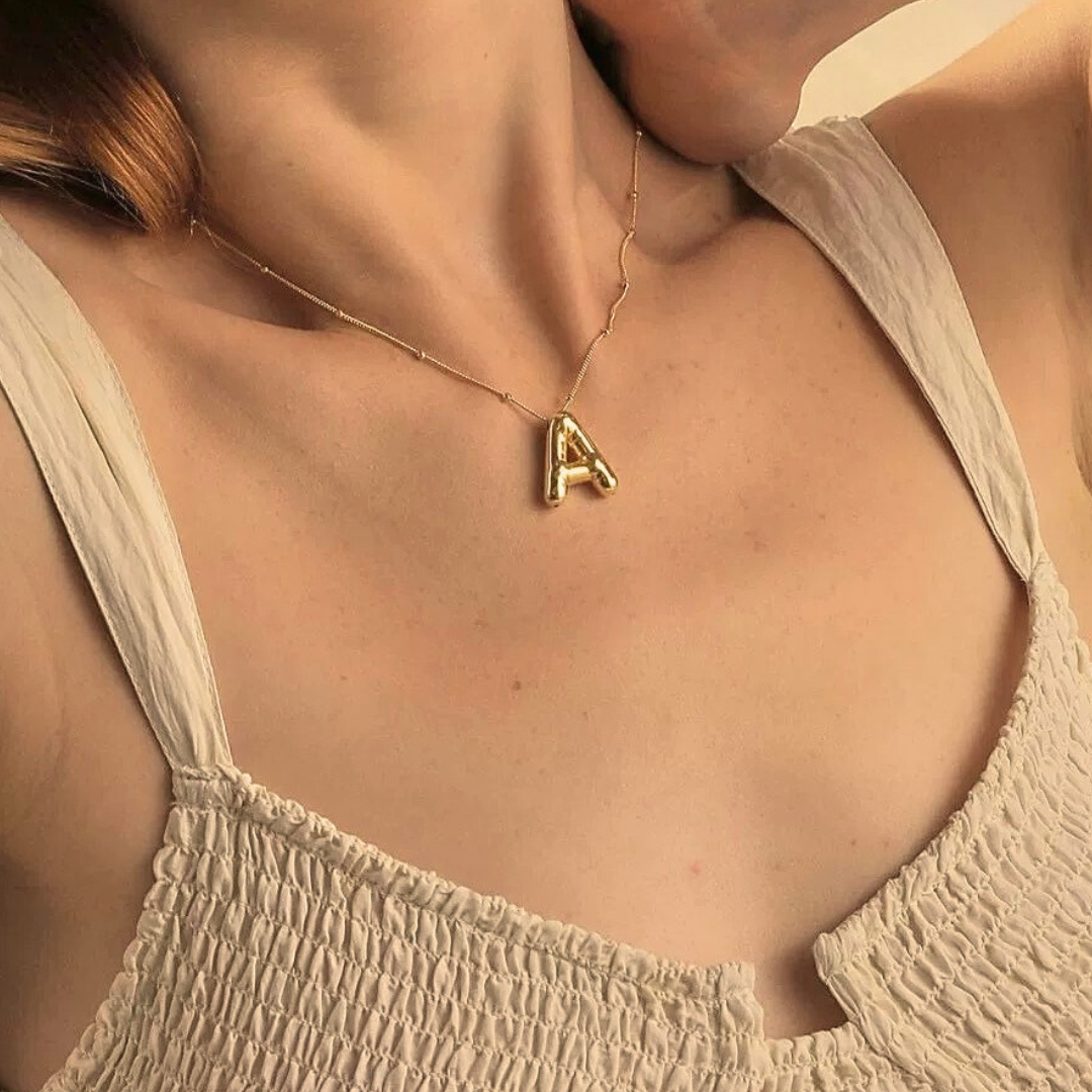 næsepynt med initialer | 18k Guld