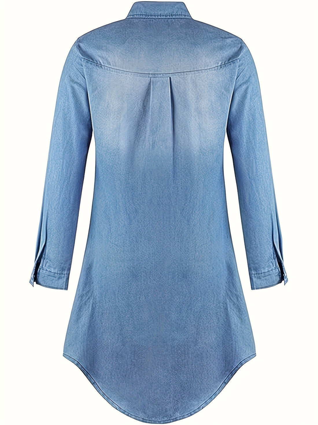 Tess | Denim Midi Kjole med Knaplukning