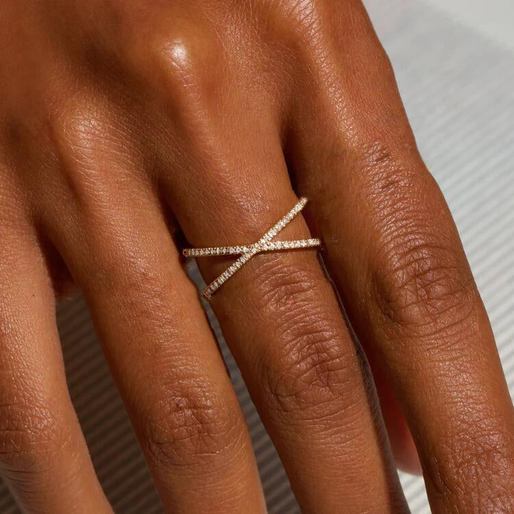 Korsring Nia Guld Diamant | 18k Guld