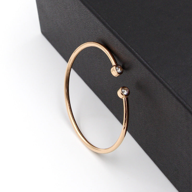 armbånd med dobbelte krystaller | 18k guld