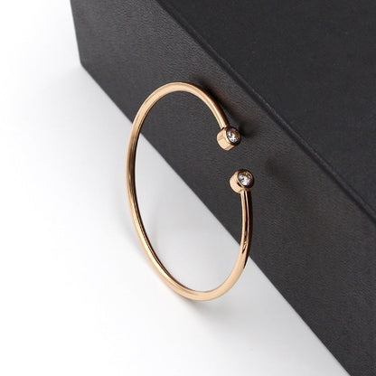 armbånd med dobbelte krystaller | 18k guld