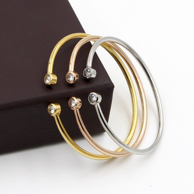 armbånd med dobbelte krystaller | 18k guld
