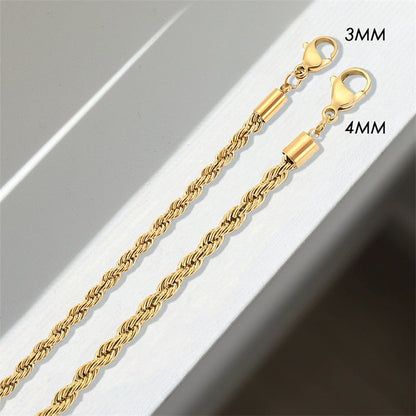 Olivia necklace in twisted style | 18K gold