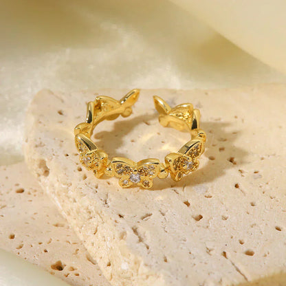 Smykkering Sommerfugl | 18k Guld