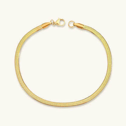 Vida Armbånd Guld i fiskebensmønster | 18k Guld
