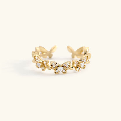 Smykkering Sommerfugl | 18k Guld