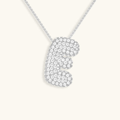 Navnesmykke Bubble med diamant | 18k Guld