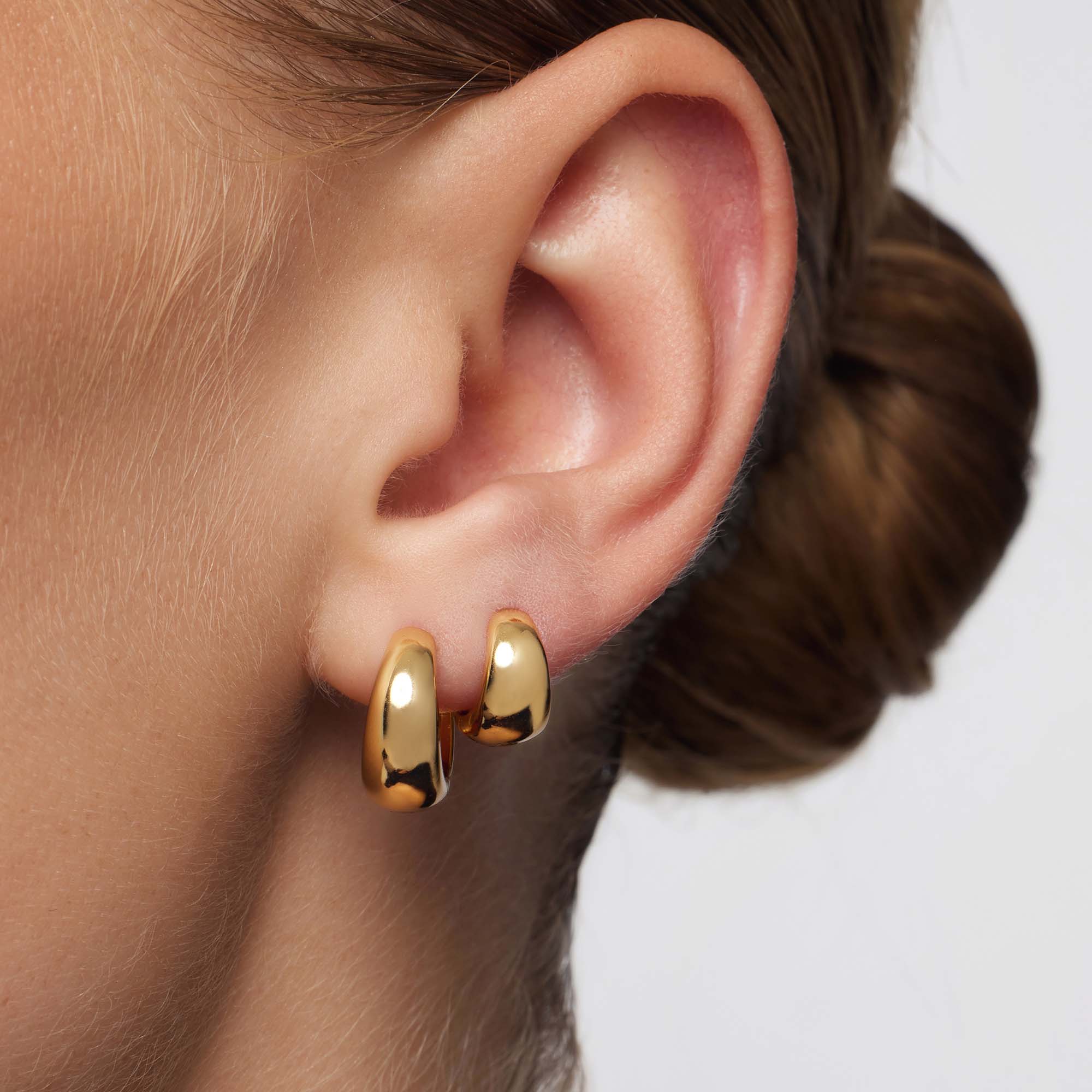 Rue Mini-Øreringe | Guld 18k