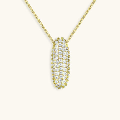 Navnesmykke Bubble med diamant | 18k Guld