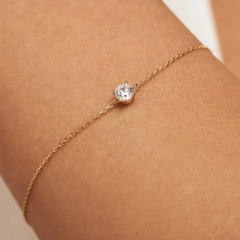 Cléa Moissanit Stone Bracelet | Gold 14k