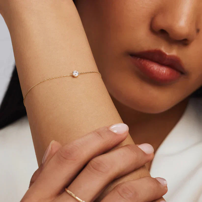 Cléa Moissanit Stone Bracelet | Gold 14k