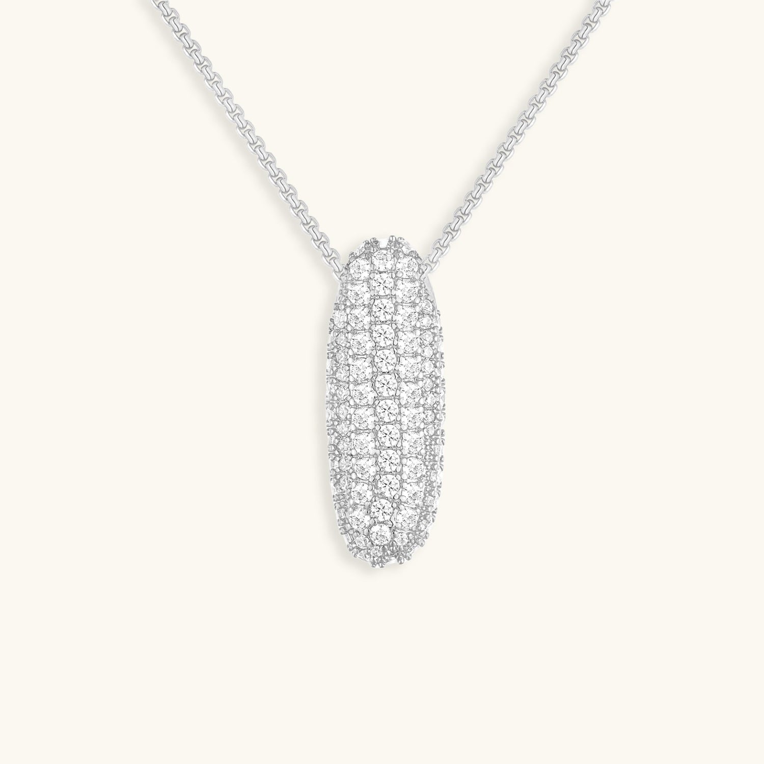 Navnesmykke Bubble med diamant | 18k Guld