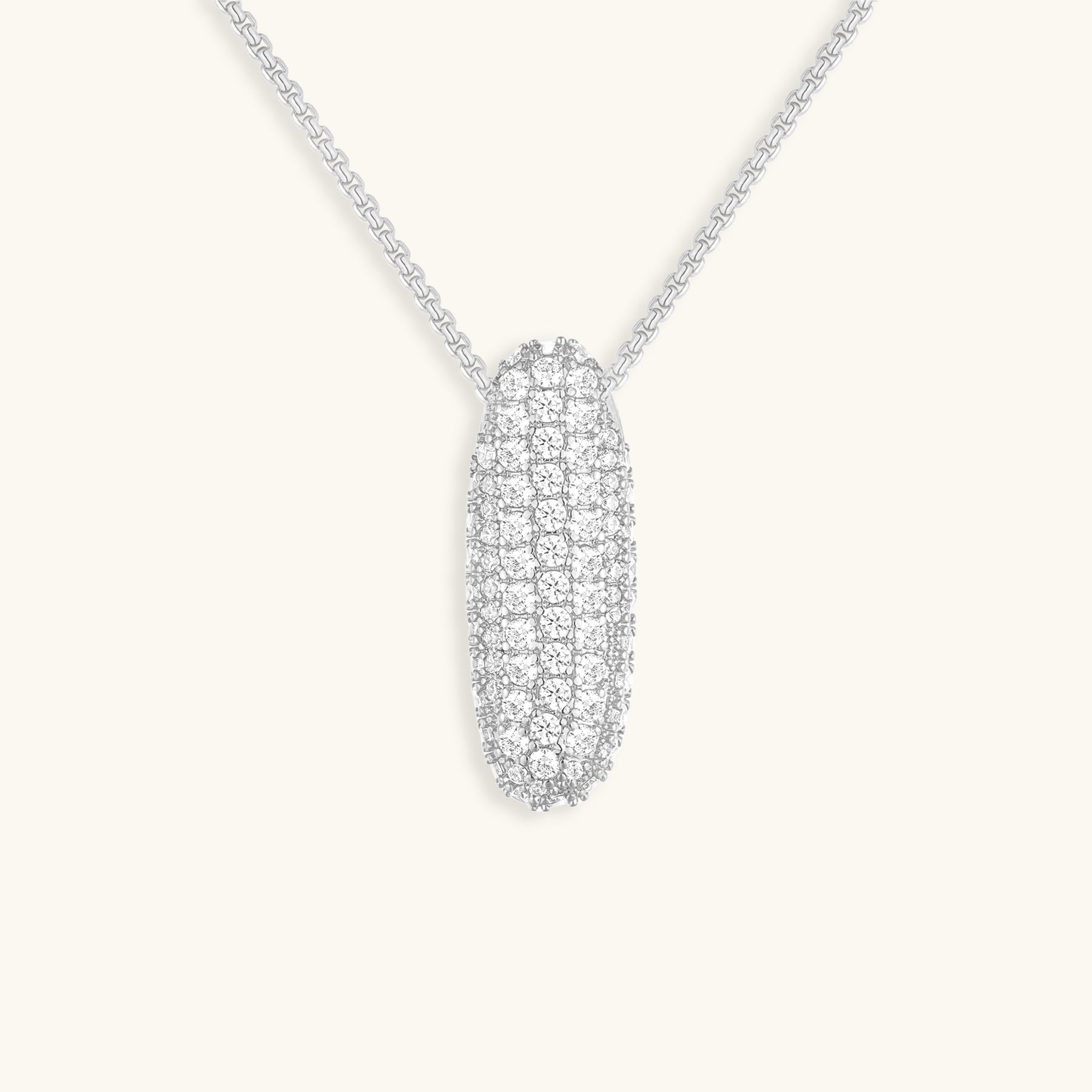 Navnesmykke Bubble med diamant | 18k Guld