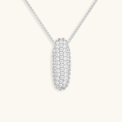 Navnesmykke Bubble med diamant | 18k Guld
