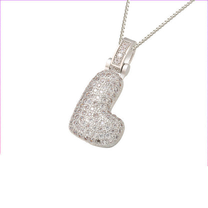 Pave Bubble Halskæde med Initialer | 18k Guld