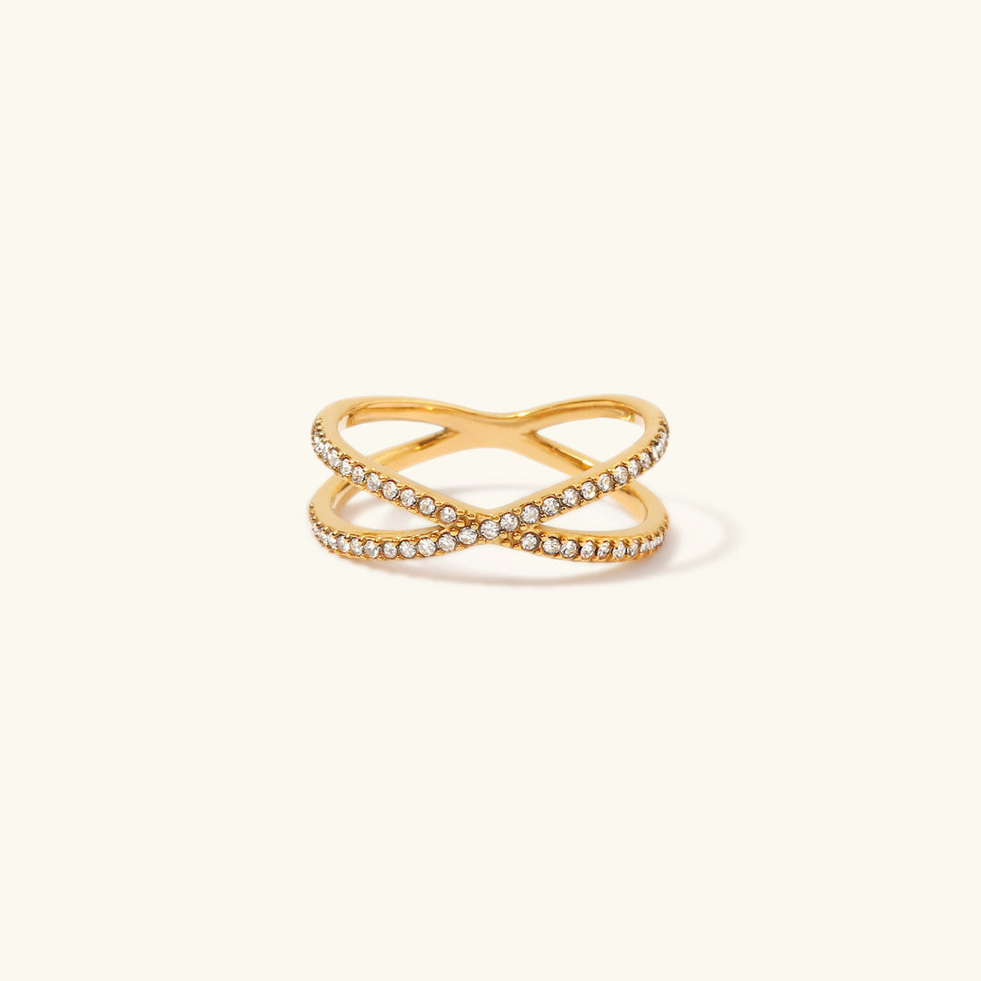 Korsring Nia Guld Diamant | 18k Guld