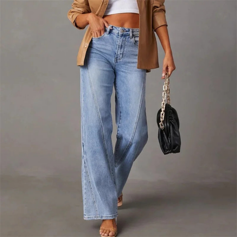 Clomet | Stylish High-Waisted Wide-Leg Jeans