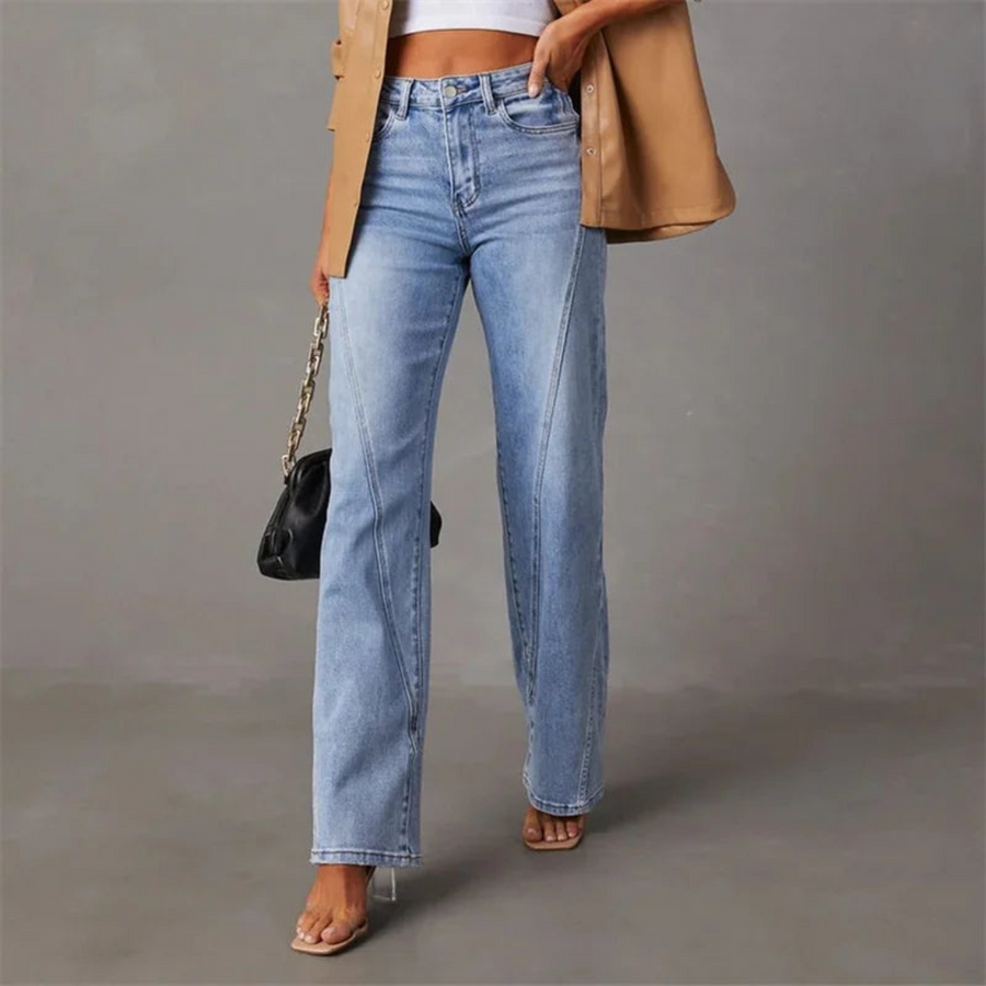 Clomet | Stylish High-Waisted Wide-Leg Jeans