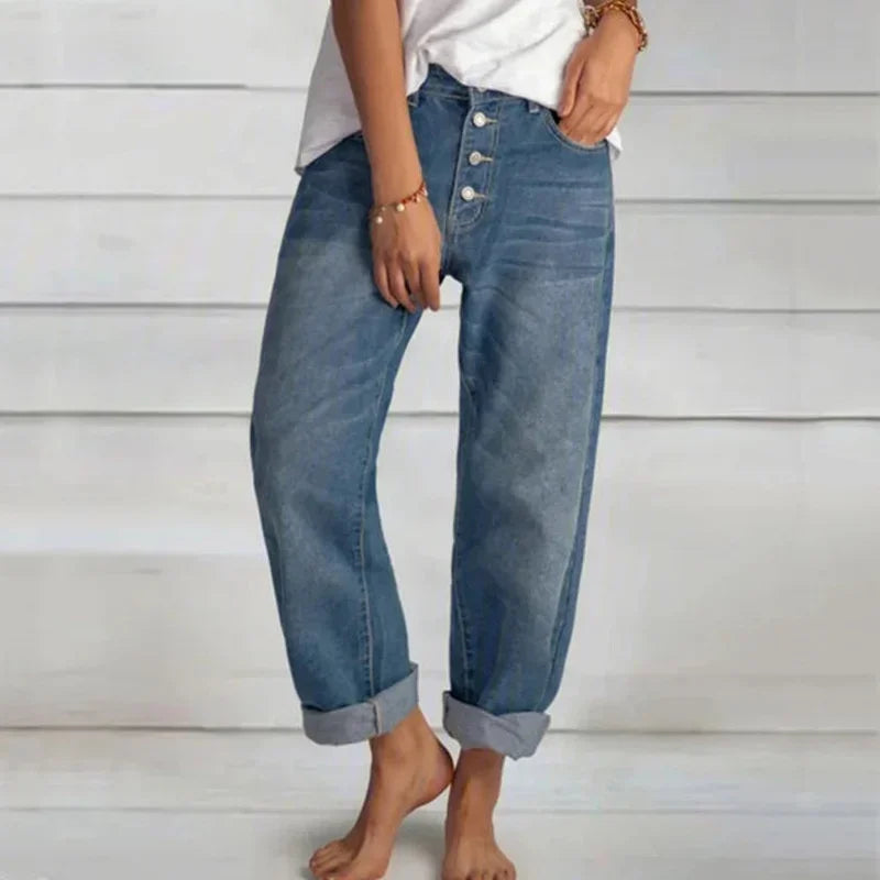 Clomet | Stilfulde Loose-Fit Højtaljede Jeans