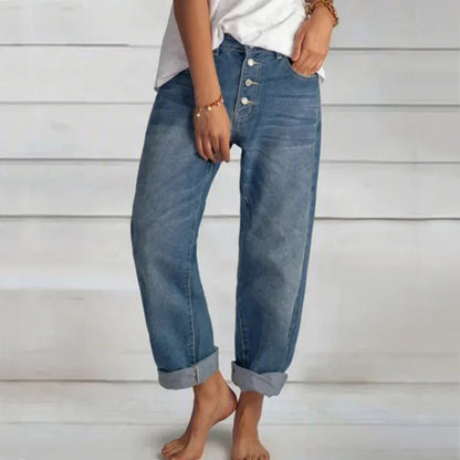 Clomet | Stilfulde Loose-Fit Højtaljede Jeans