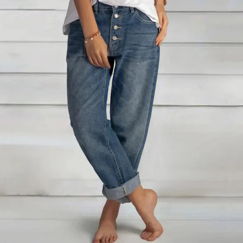 Clomet | Stilfulde Loose-Fit Højtaljede Jeans