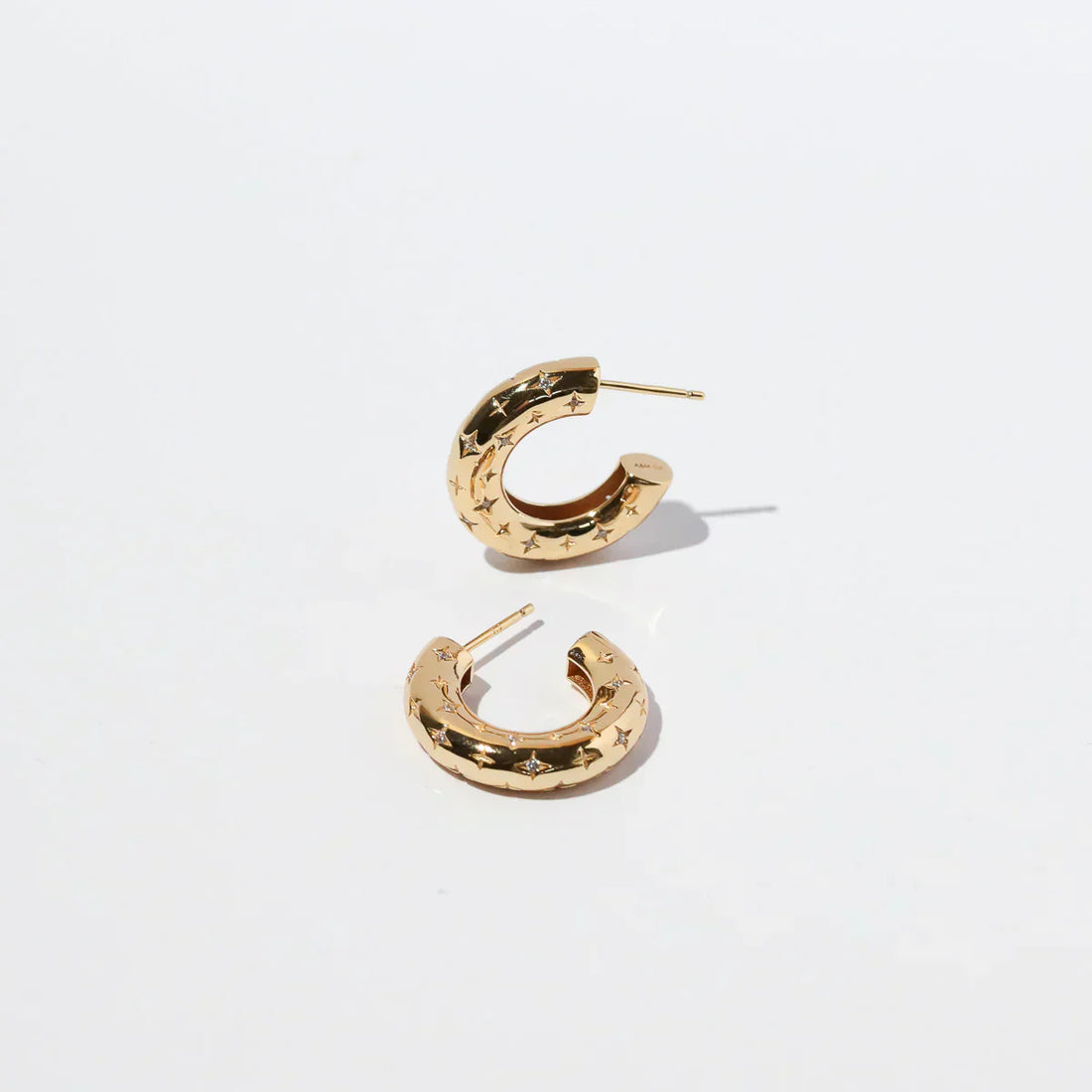 Kosmiske Hoop-Øreringe | Guld 16k