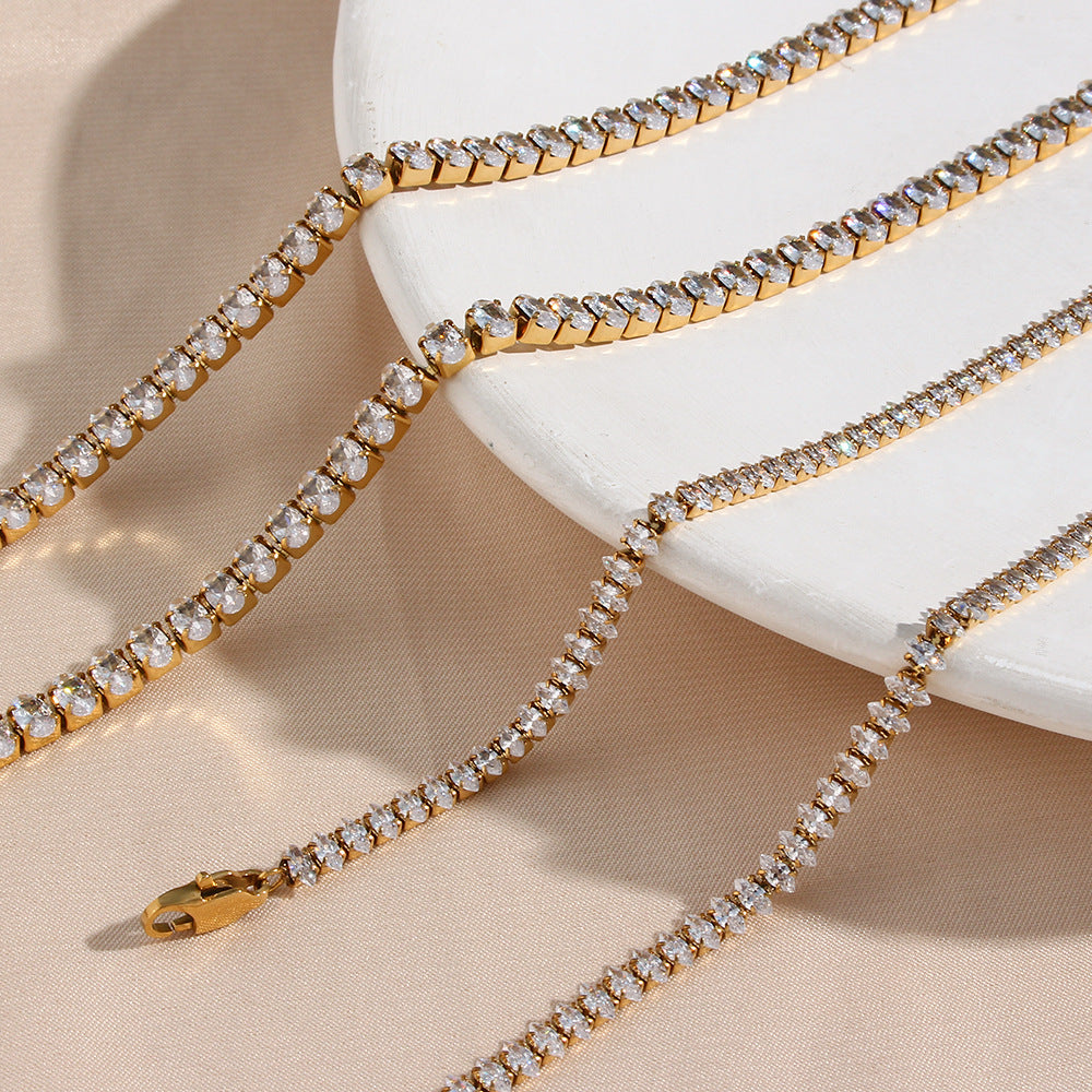 Wisteria Tennis Halskæde med Diamanter | 18k Guld