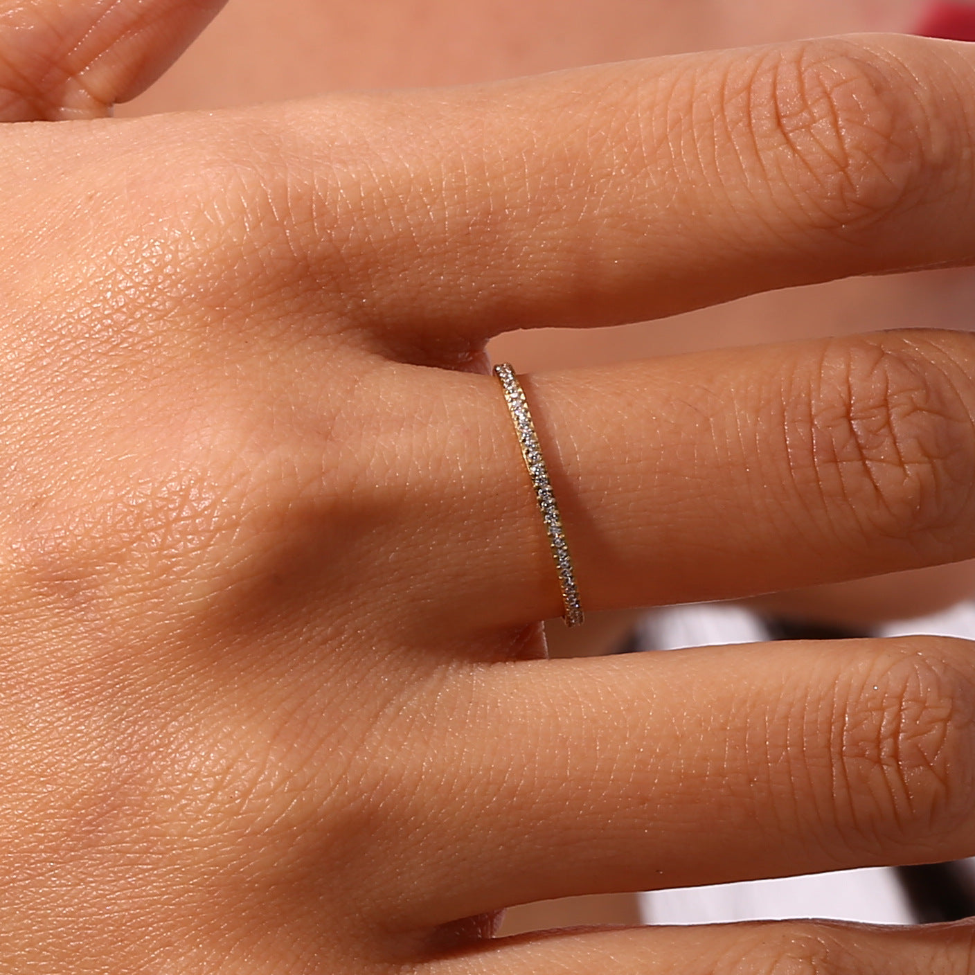 Zarra Paved Ring | 18k Guld