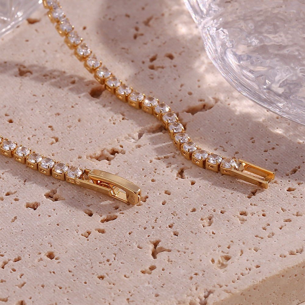 Tennis Halskæde Isolde Diamant | 18k Guld