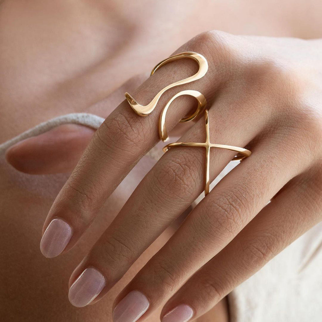 Guld Ring Mosaik | 18k Guld