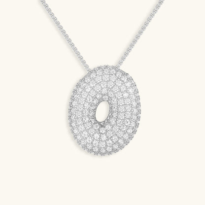 Navnesmykke Bubble med diamant | 18k Guld