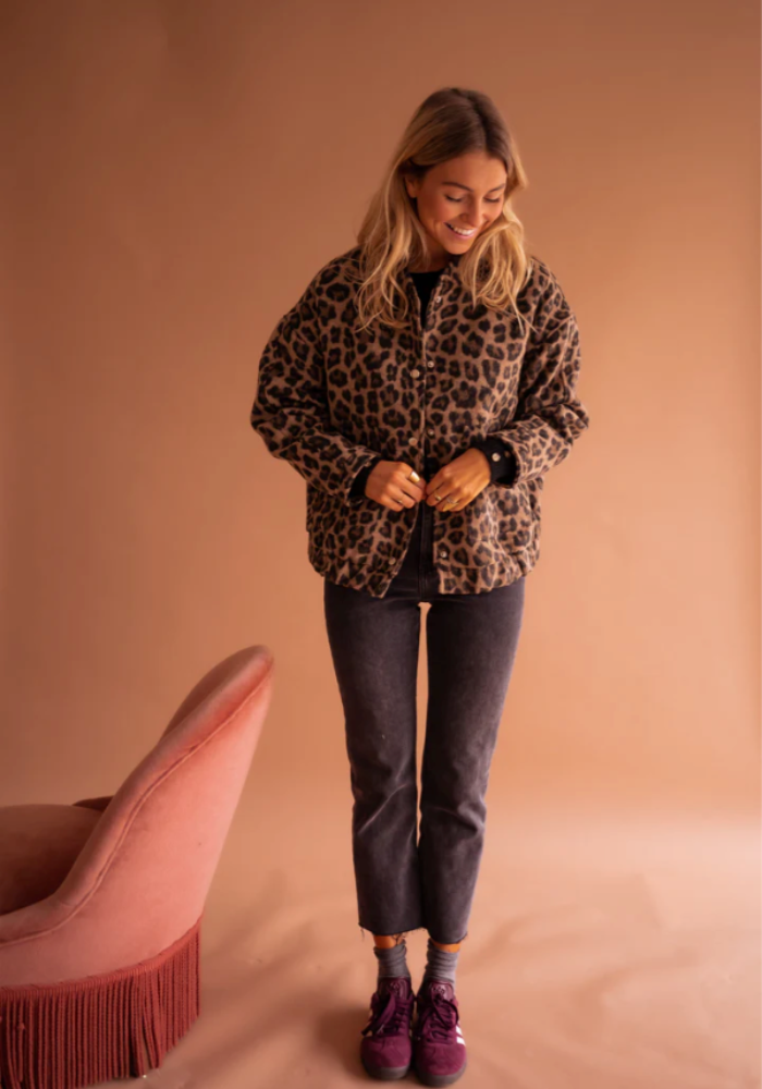 Anna | Leopard bomberjakke