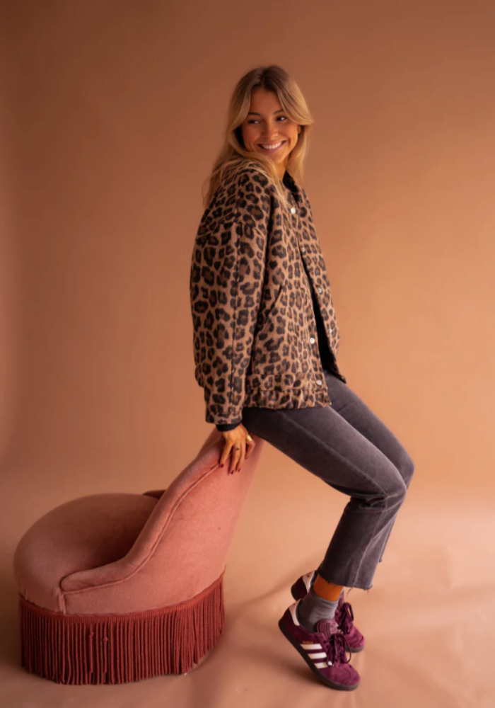 Anna | Leopard bomberjakke