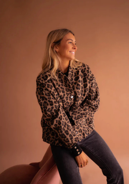 Anna | Leopard bomberjakke