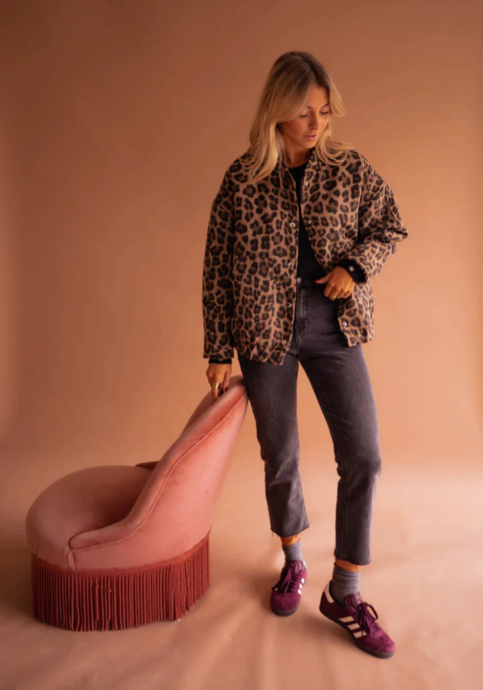 Anna | Leopard bomberjakke