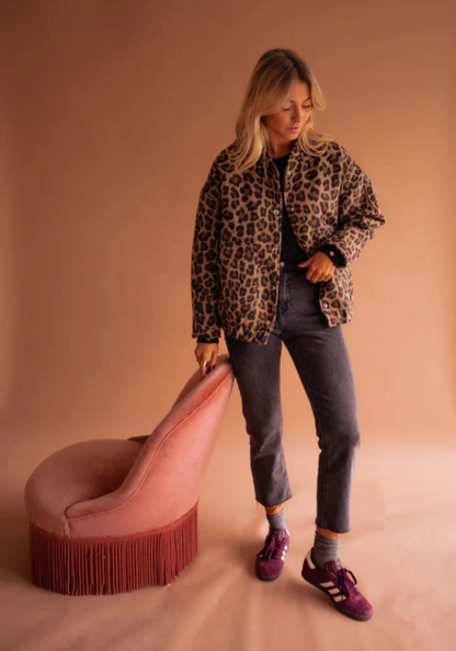 Anna | Leopard bomberjakke