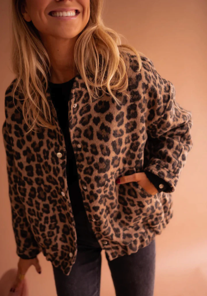 Anna | Leopard bomberjakke
