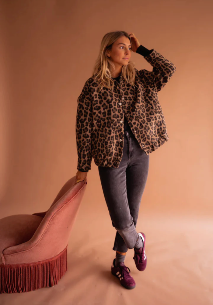 Anna | Leopard bomberjakke