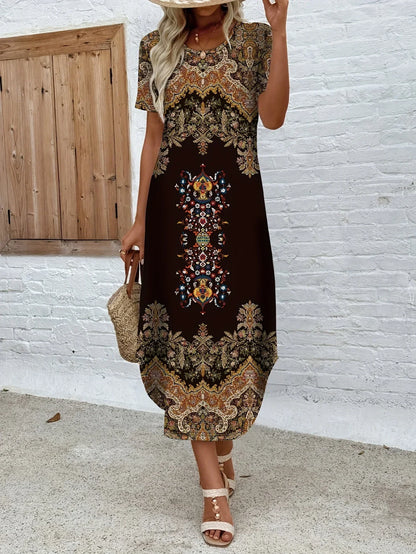 Lena | Elegant Casual Kjole med Løs Pasform