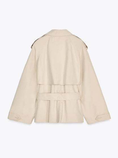 Melody™ | Kort Trenchcoat med Snøredetaljer