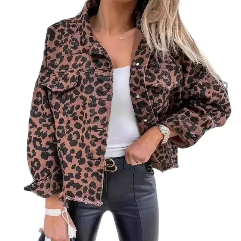 Vanessa™ | Leopard Denimjakke