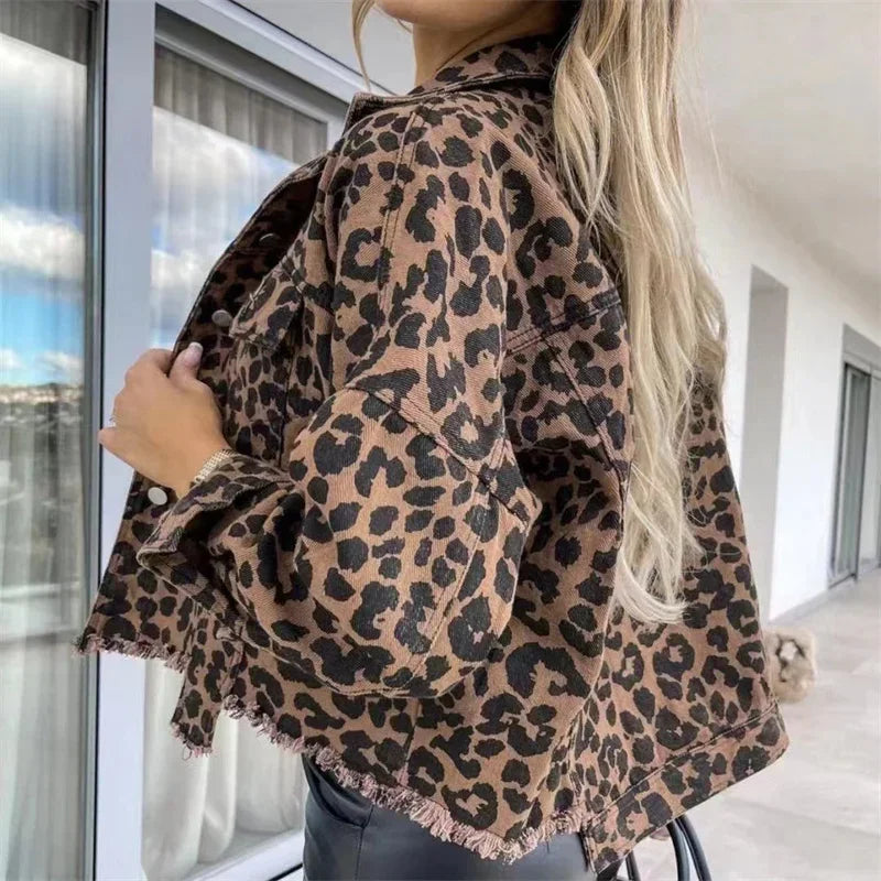 Vanessa™ | Leopard Denimjakke