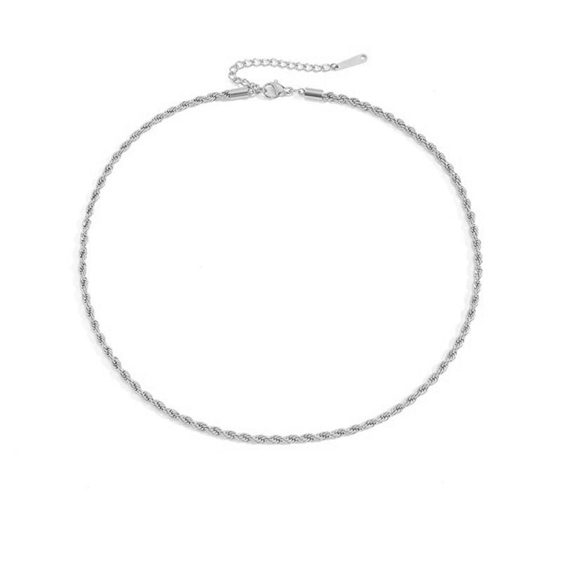 Olivia necklace in twisted style | 18K gold