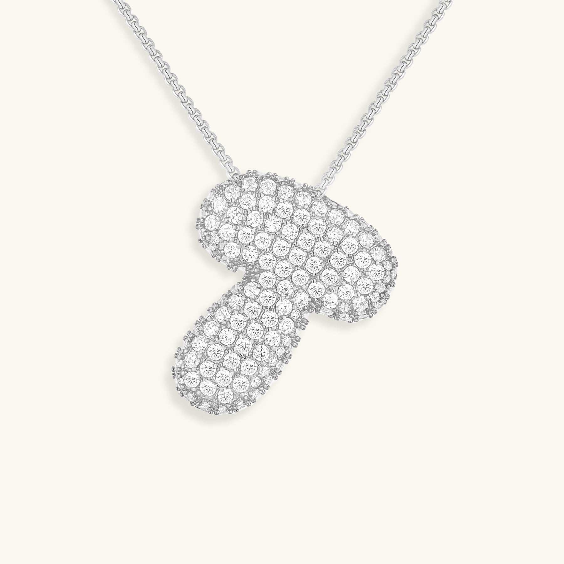 Navnesmykke Bubble med diamant | 18k Guld